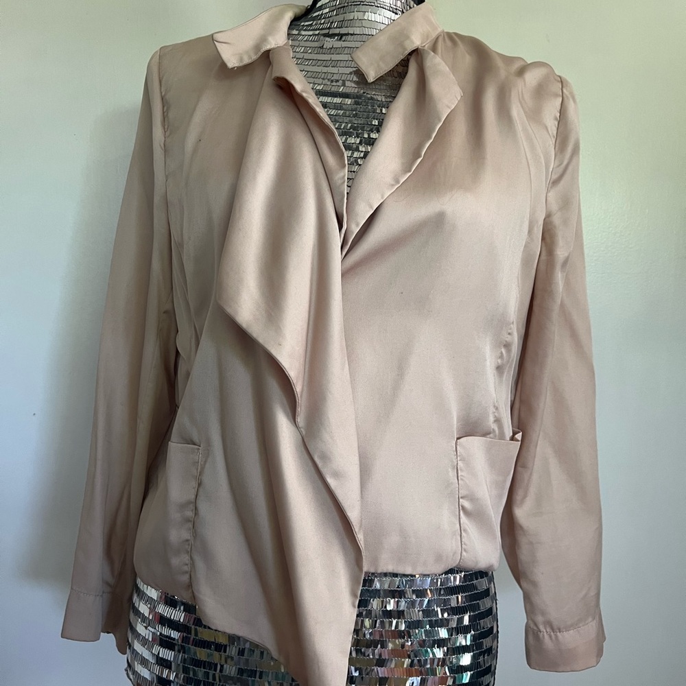 Gap Cropped Satin Jacket - size Medium